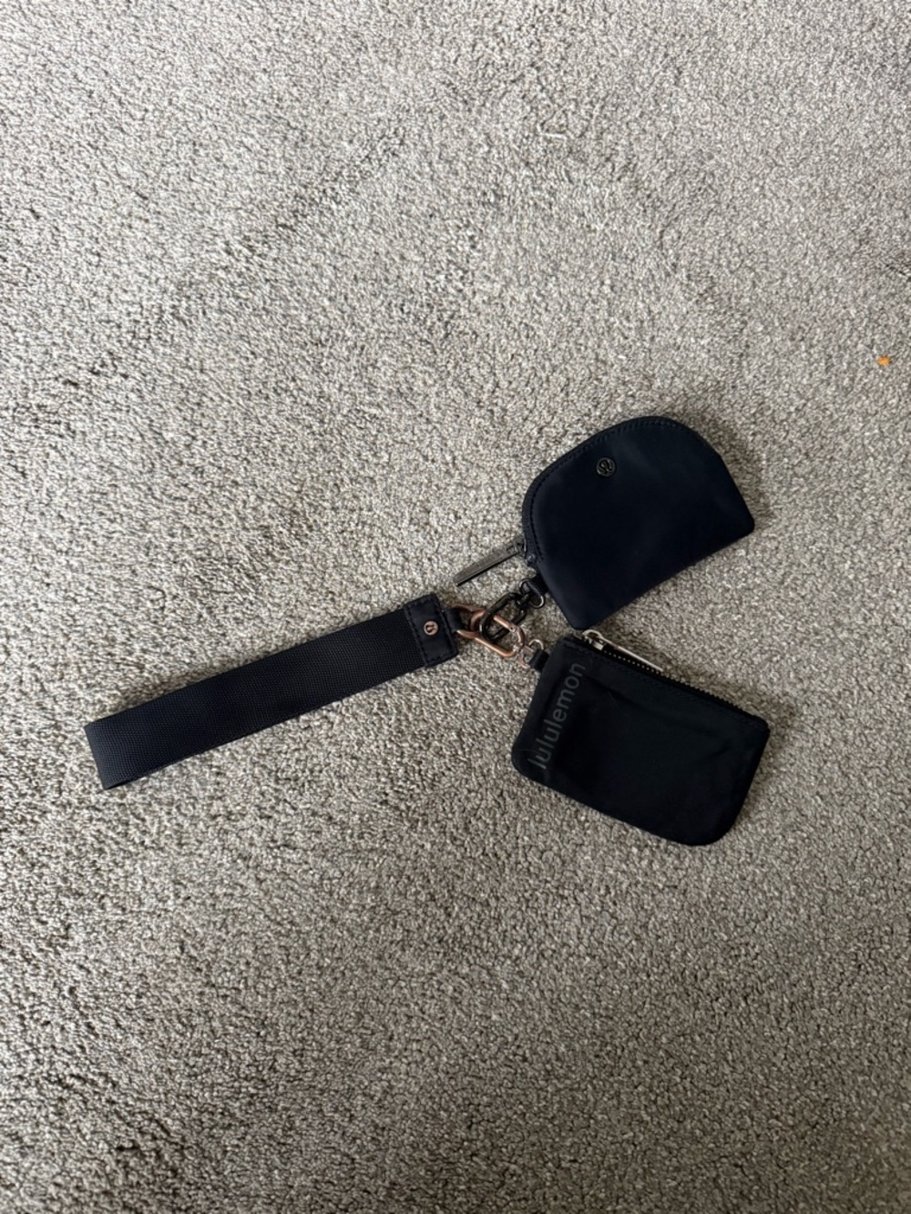 lululemon athletica Black Keychain Trio with Strap